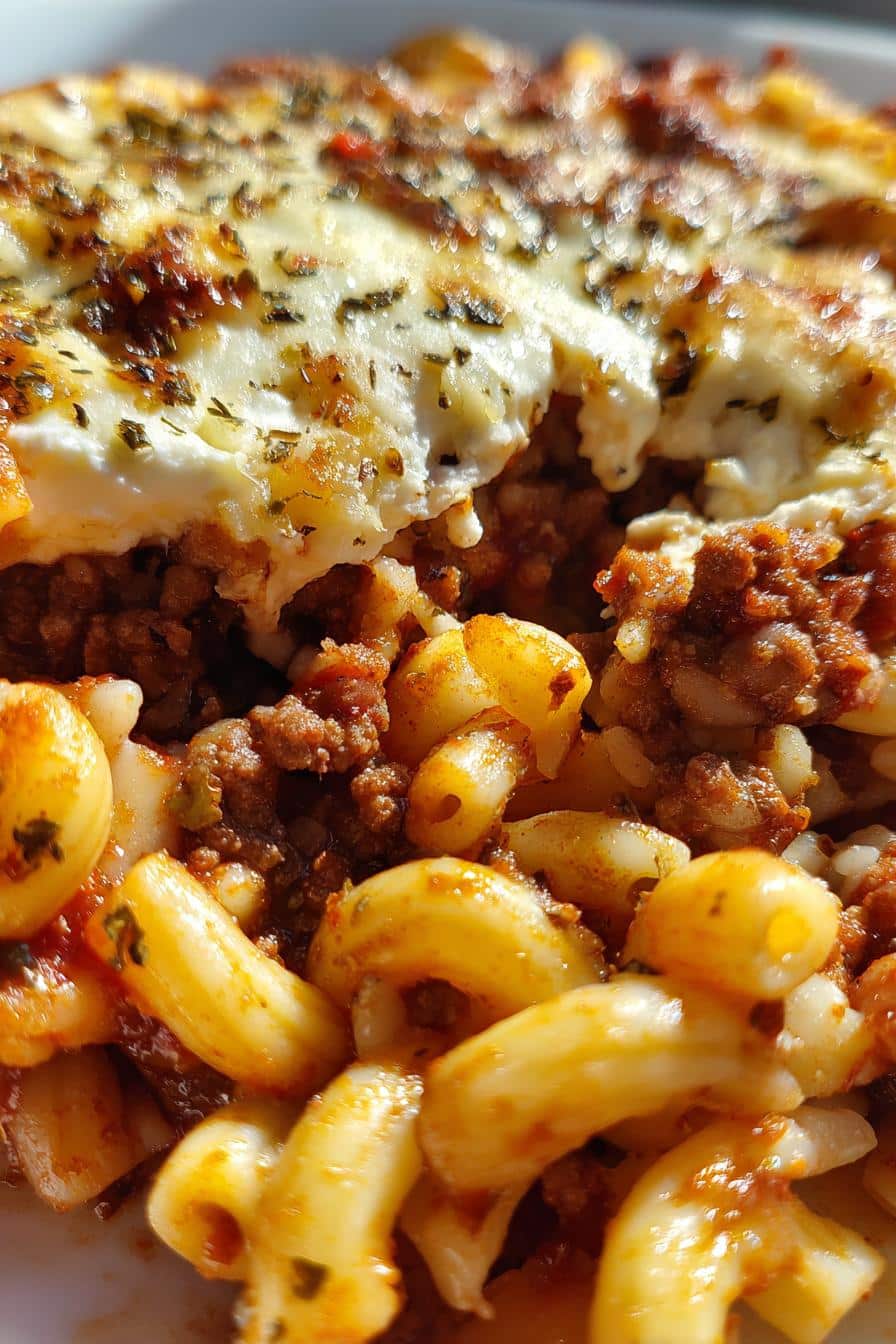 griechischer hackauflauf mit kritharaki und feta rezept geniesen - detail 1