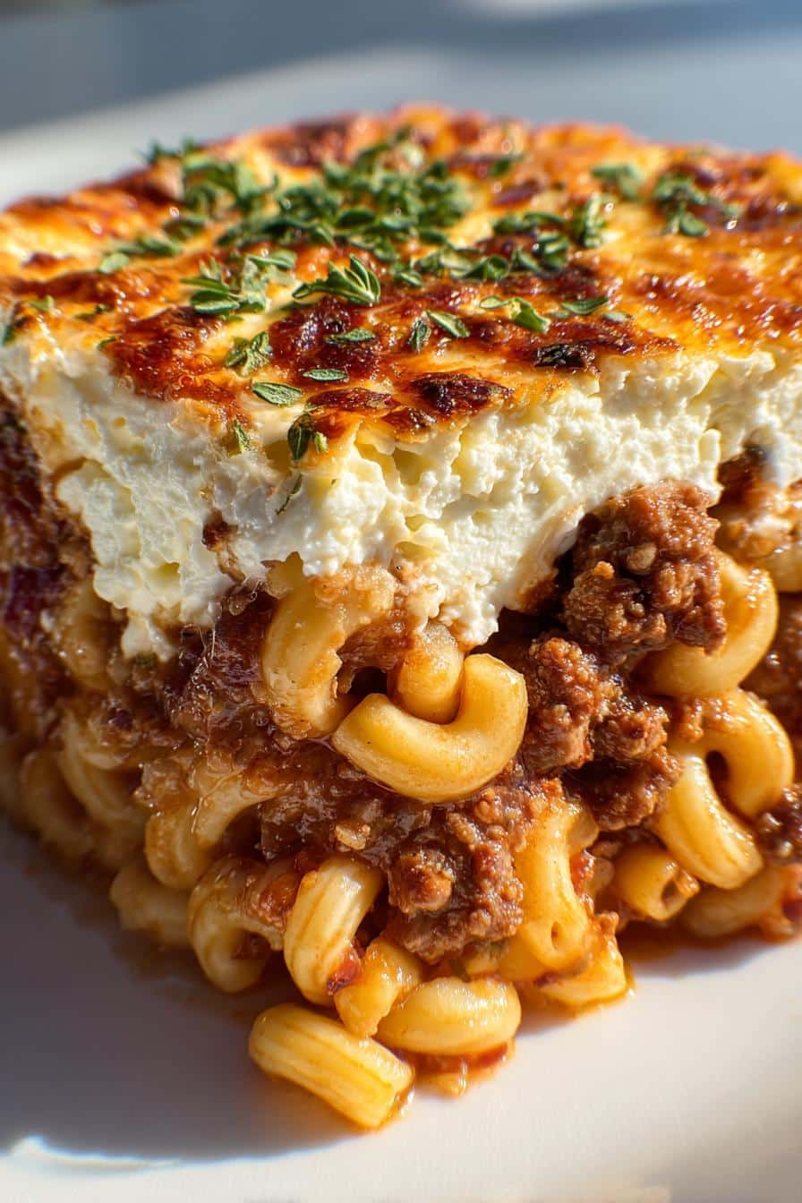 griechischer hackauflauf mit kritharaki und feta rezept geniesen - detail 2