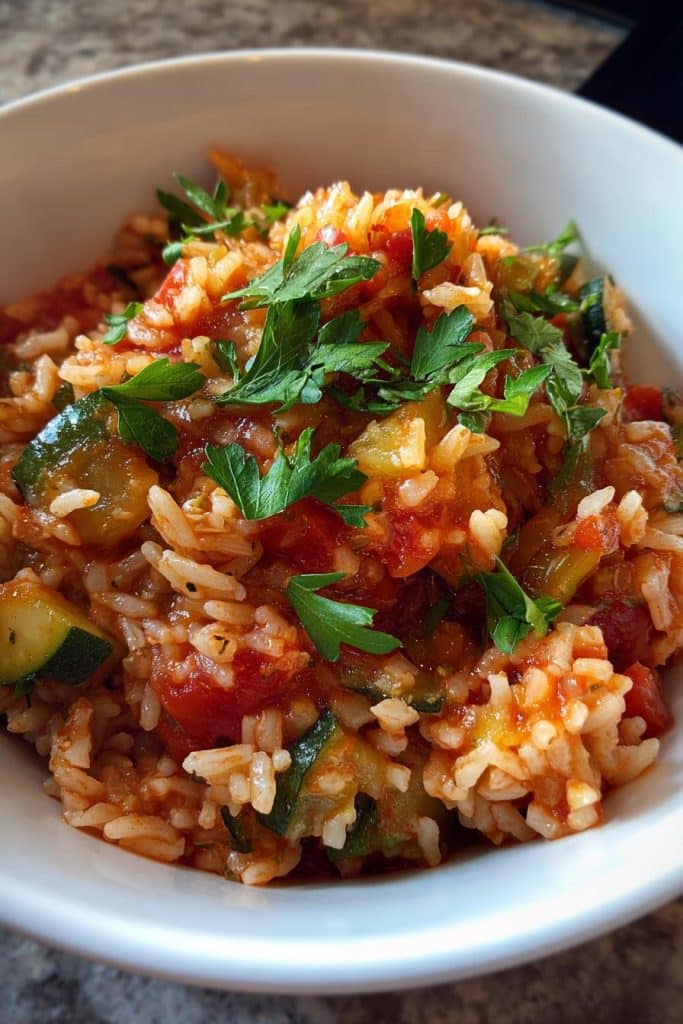 zucchini tomaten reis rezept fur ein schnelles abendessen